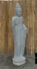 Product image 2 of the product “Standing Indian Buddha, floral pattern on the cape - gesture of fearlessness, in the sizes from 120cm to 180cm, Natural finish ”